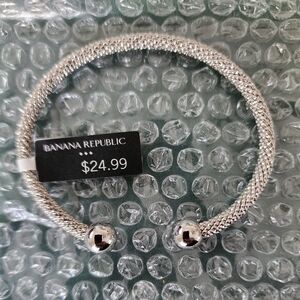 Banana Republic Silvery Sparkly Bracelet with Flexible Design